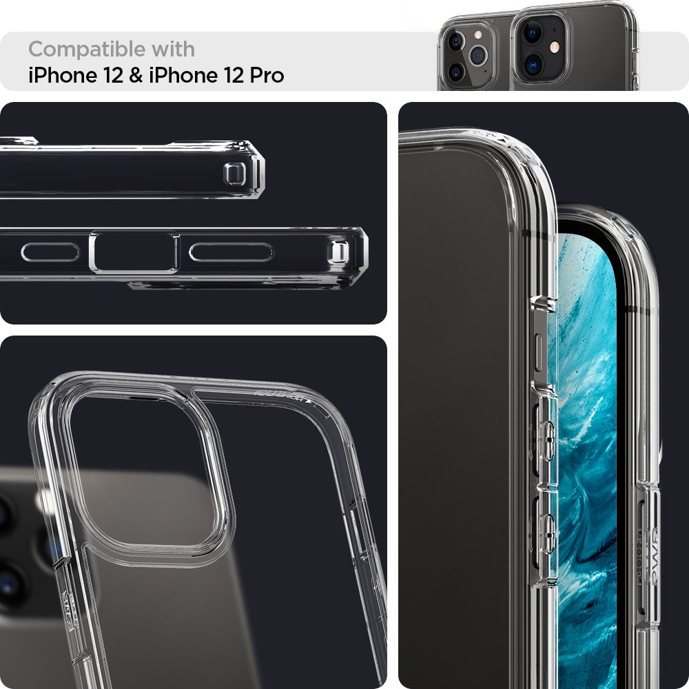 Spigen Ultra Hybrid Iphone 12/12 Pro Krystalklar