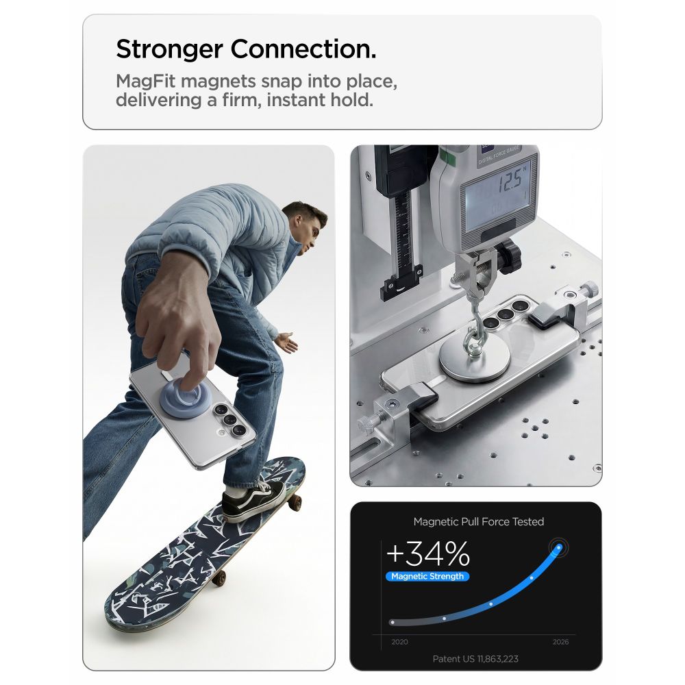 Spigen Ultra Hybrid Mag Magsafe Galaxy S26 Klar/Hvid