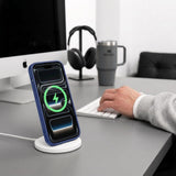 Tech Protect Magmat Magsafe Cc Iphone 17 Pro / 18 Pro Dyb Blå/Klar