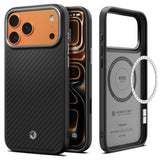 Spigen Enzo Aramid 'T' Mag Magsafe Iphone 17 Pro Max / 18 Pro Max Sort/Sølv