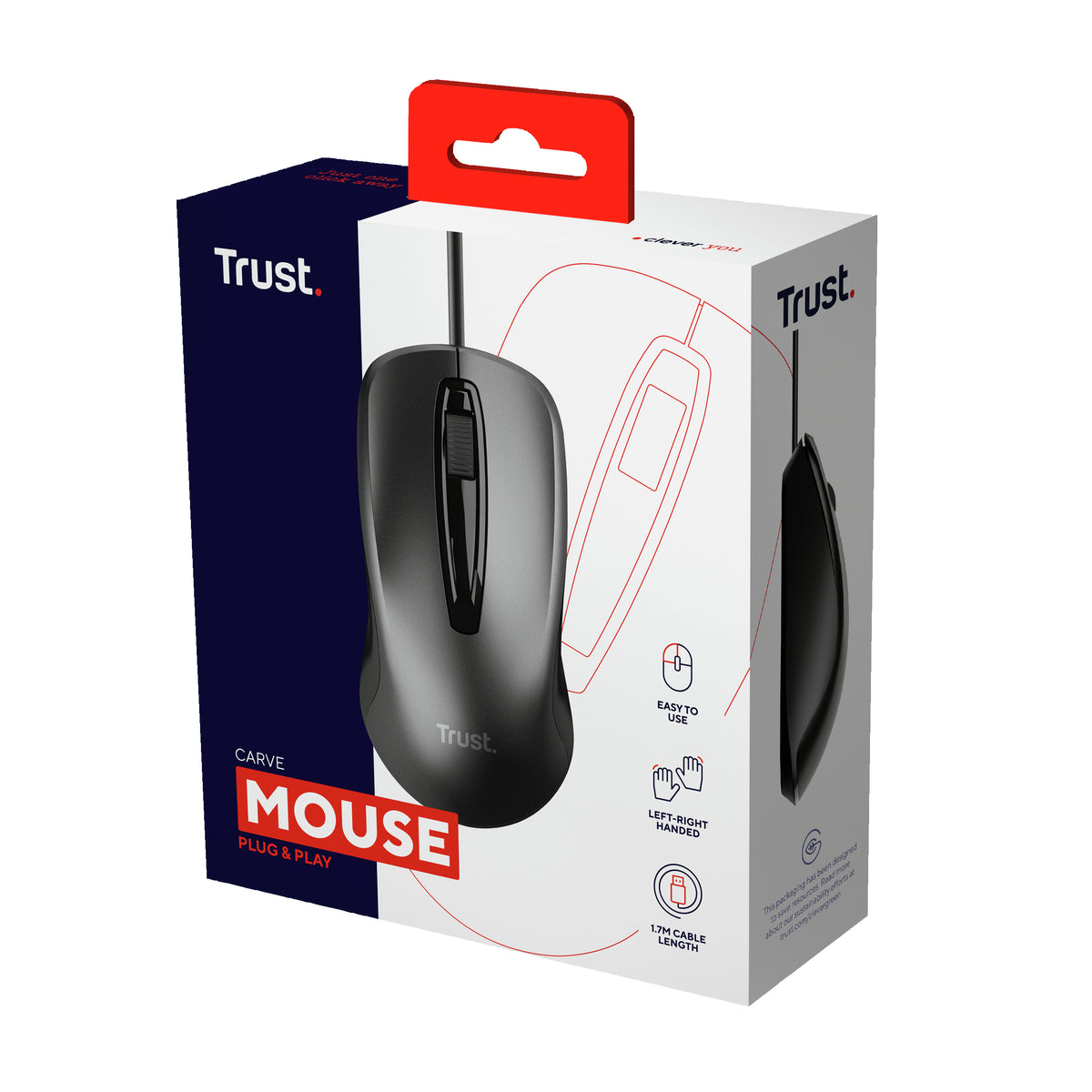 Trust Carve wired mouse 302121 mus