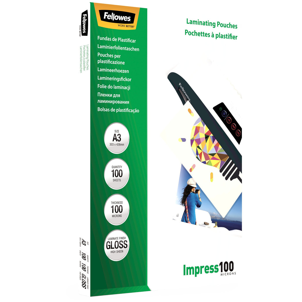 Fellowes 5351205 plastlomme 100 stk
