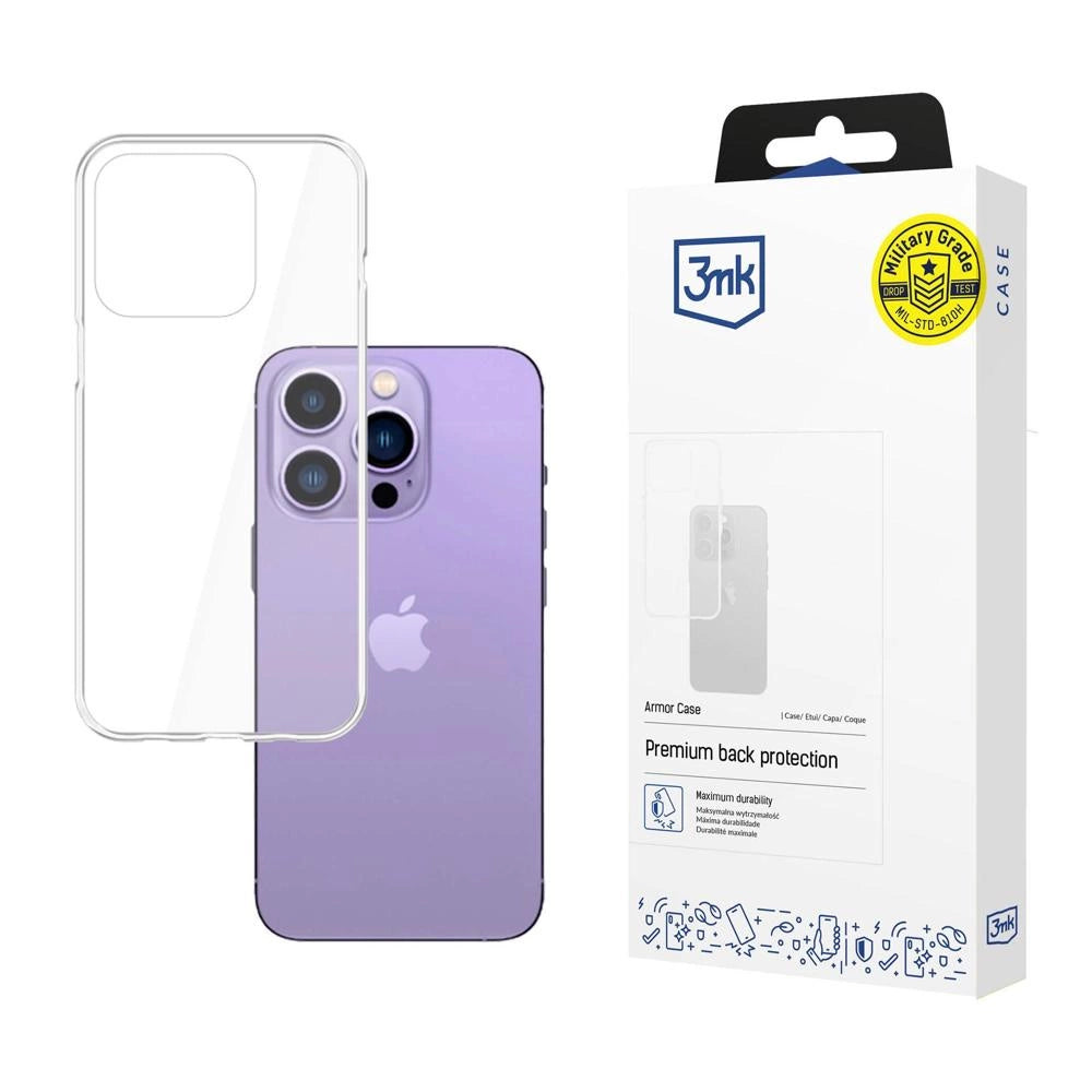 3mk Armor Case-serie til iPhone 14 Pro - gennemsigtig