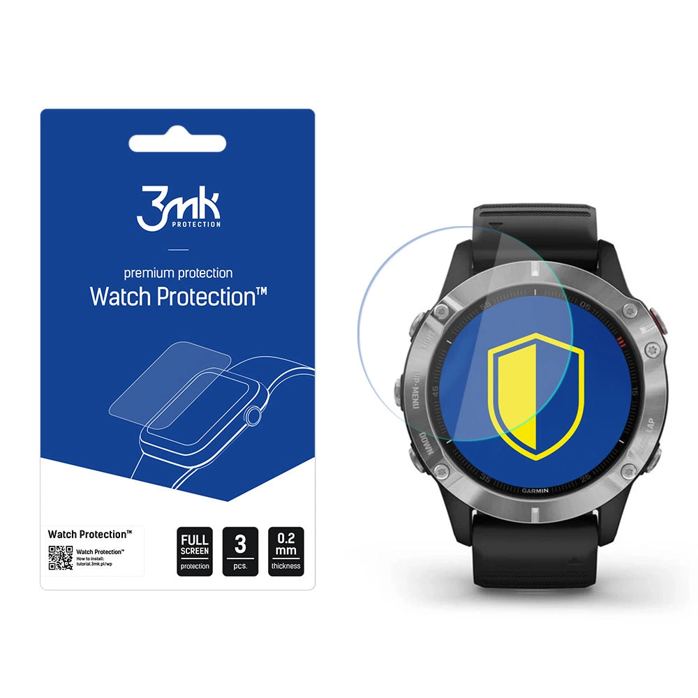 Garmin Fenix 6 - 3mk Watch ProtectionTM v. FlexibleGlass Lite