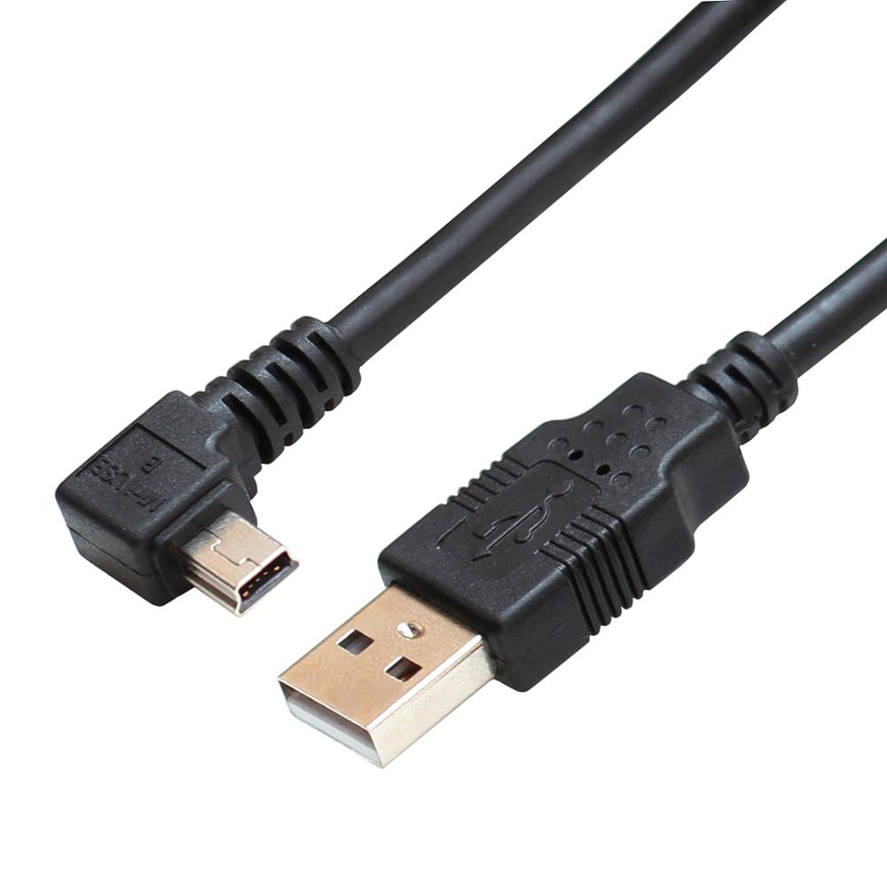 USB KABEL, USB 2.0-A HAN > VINKEL USB MINI-B 5PIN HAN