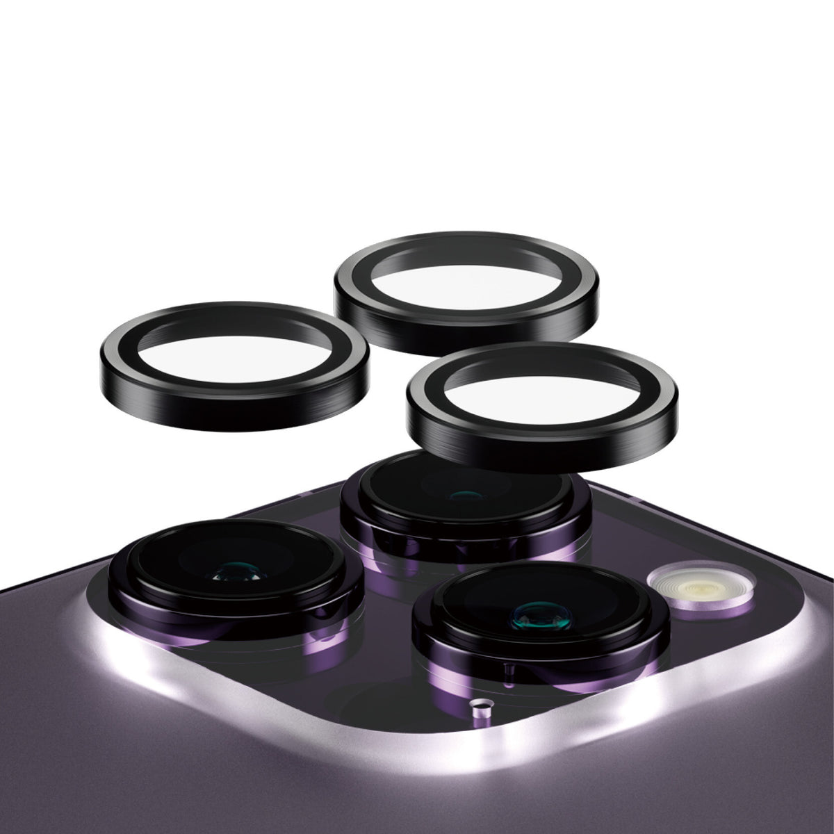 PanzerGlass ® Hoops® Kameralinsebeskytter Sort iPhone 14 Pro | 14 Pro Max