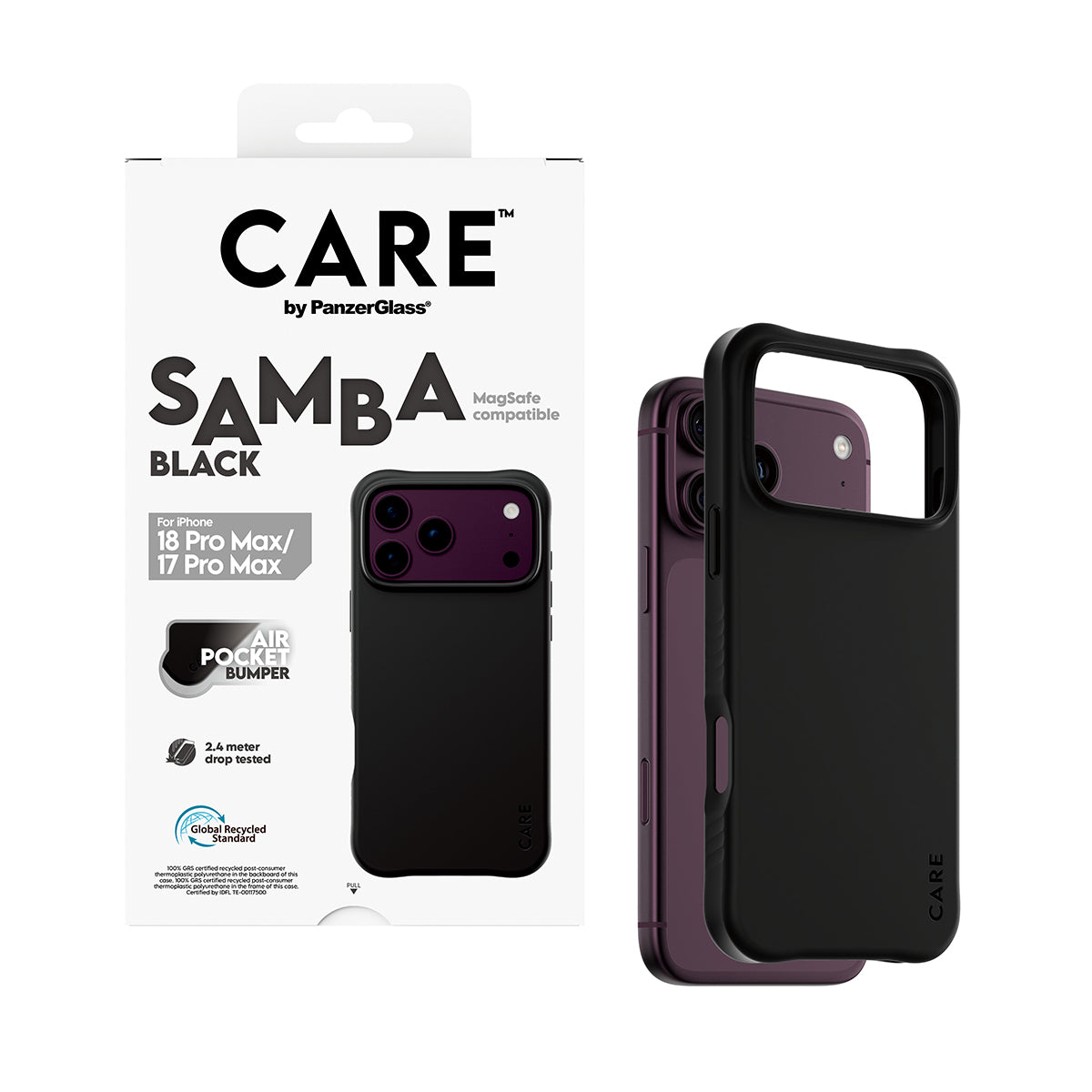 CARE by PanzerGlass Fashionable Case Samba Black w. MagSafe Apple iPhone 18 Pro Max