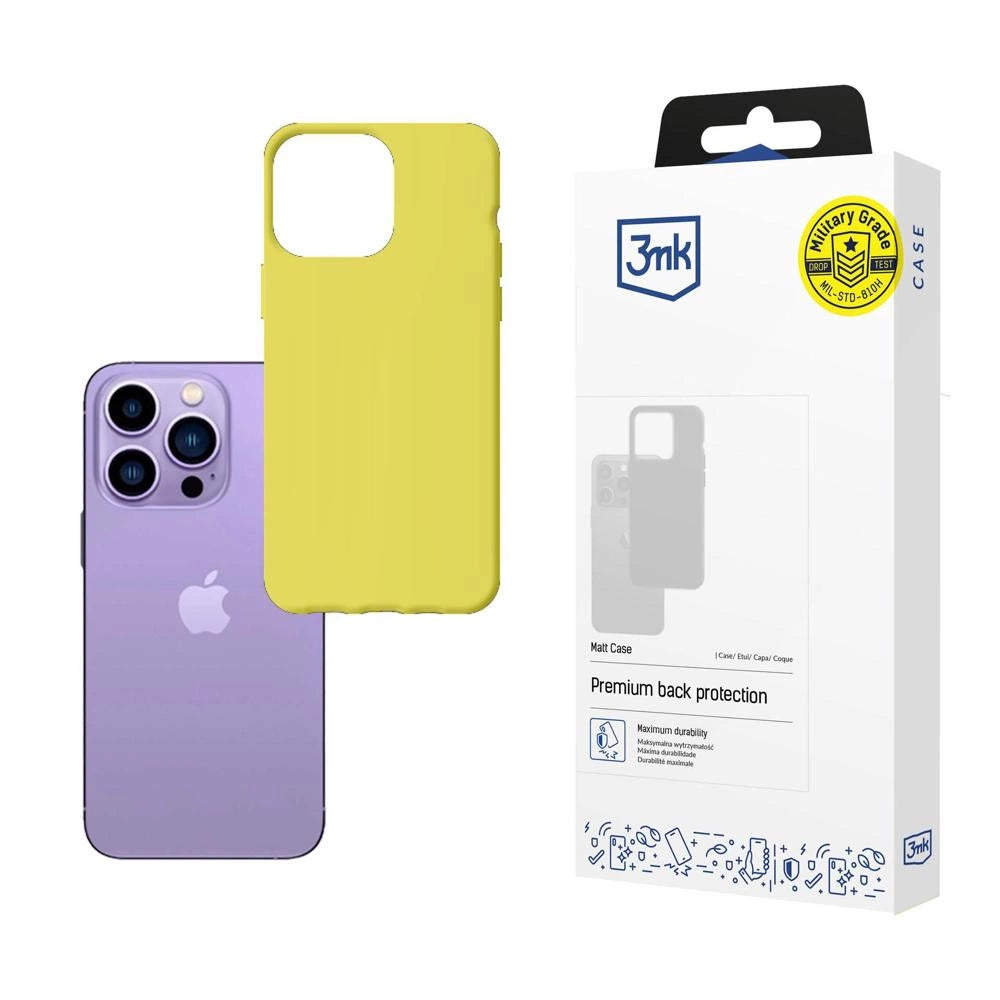 Case til iPhone 14 Pro fra 3mk Matt Case-serien - limegrøn