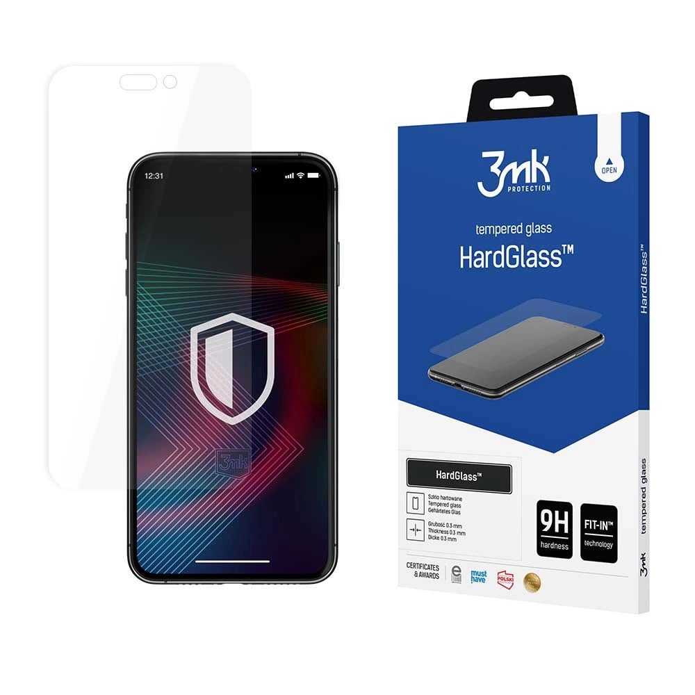 Hærdet glas 9H 3mk HardGlassTM til iPhone 14 Pro Max