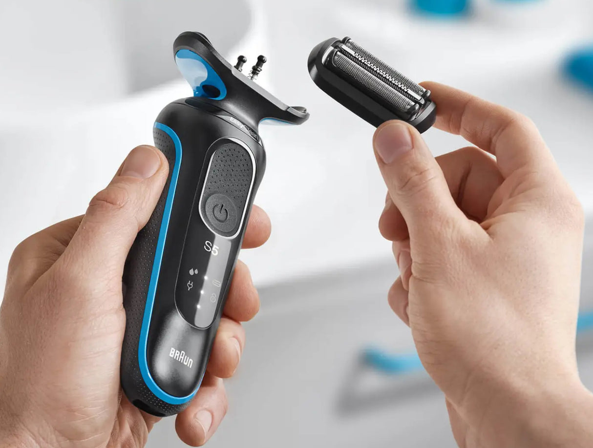 Braun 51-B1000s Folie shaver Sort, Blå