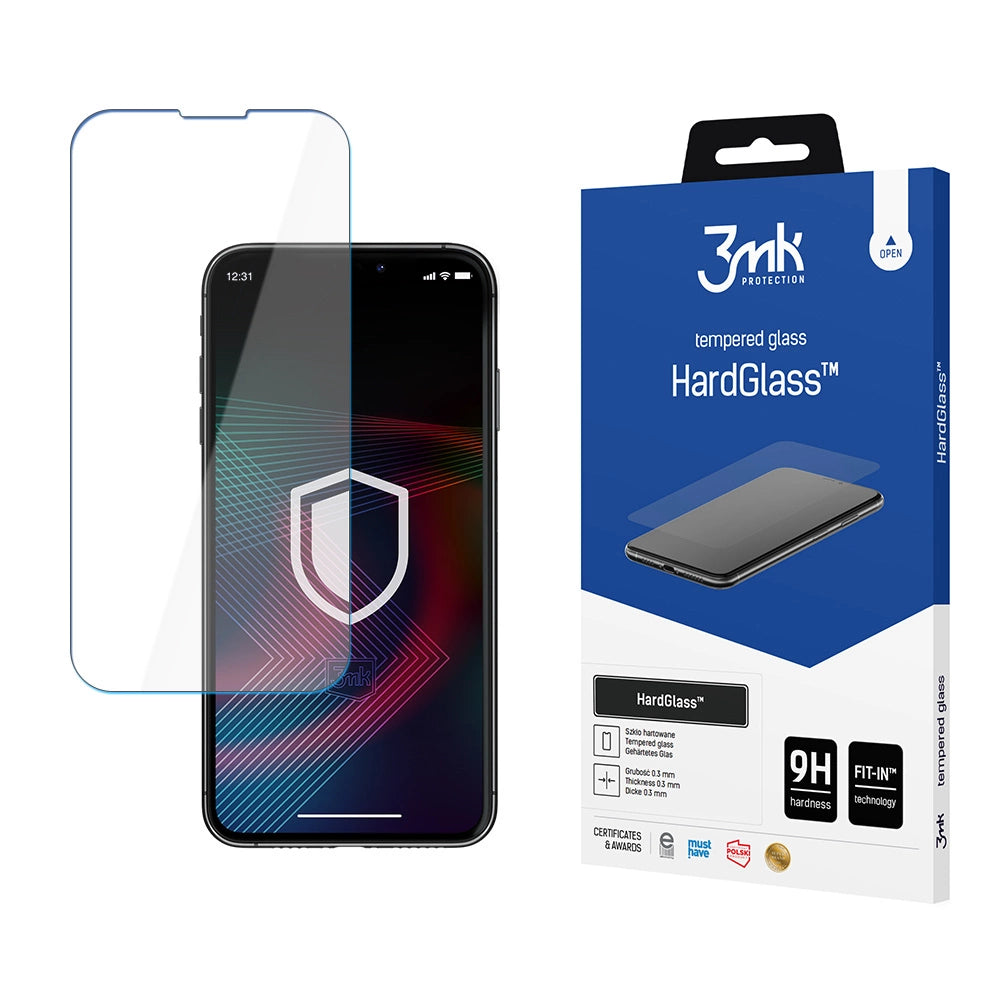 Hærdet glas til iPhone 14 Pro 9H fra 3mk HardGlass-serien