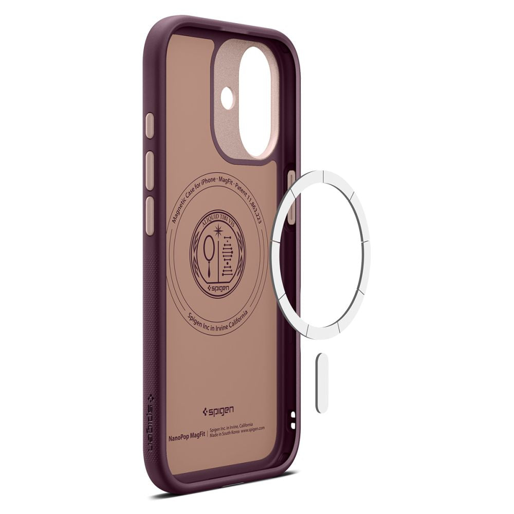 Spigen Nano Pop Mag Magsafe Iphone 17 Burgundy Bønne