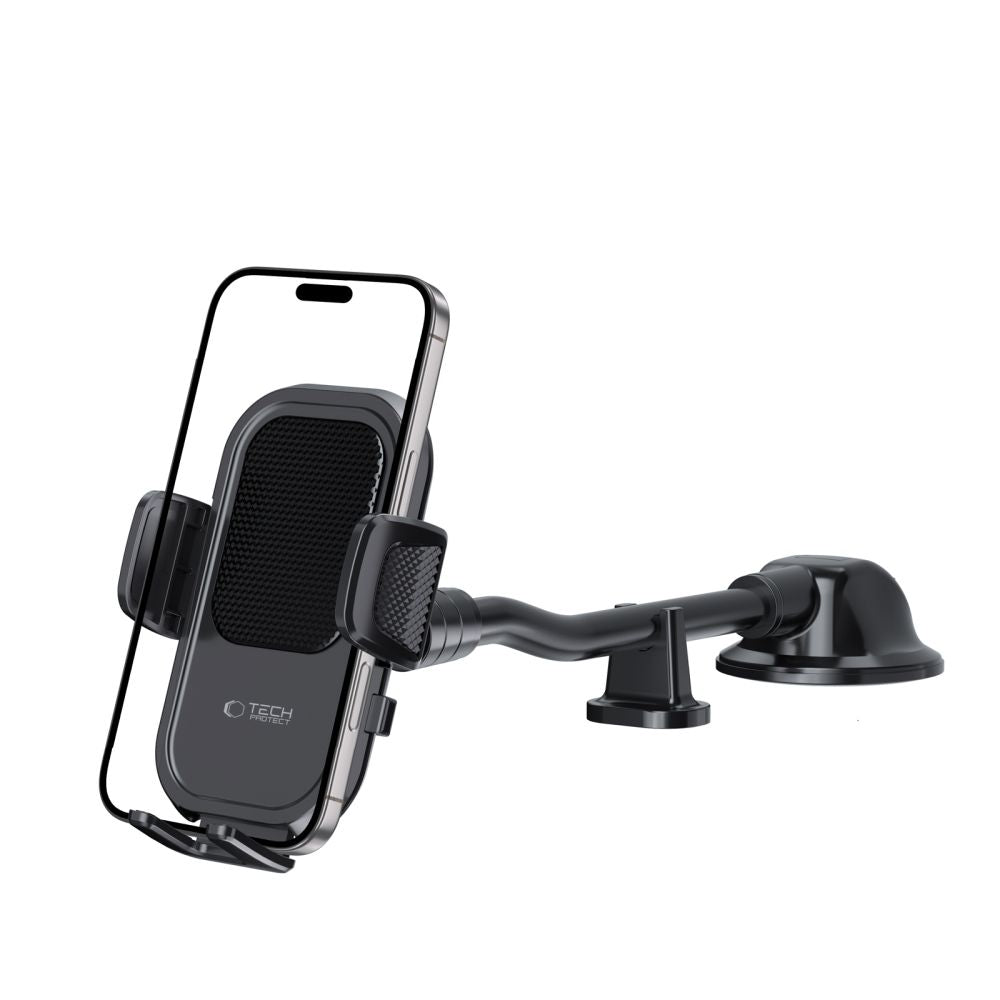 Tech Protect V8 Universal Bilholder Med Lang Arm Til Instrumentbræt Og Forrude, Sort