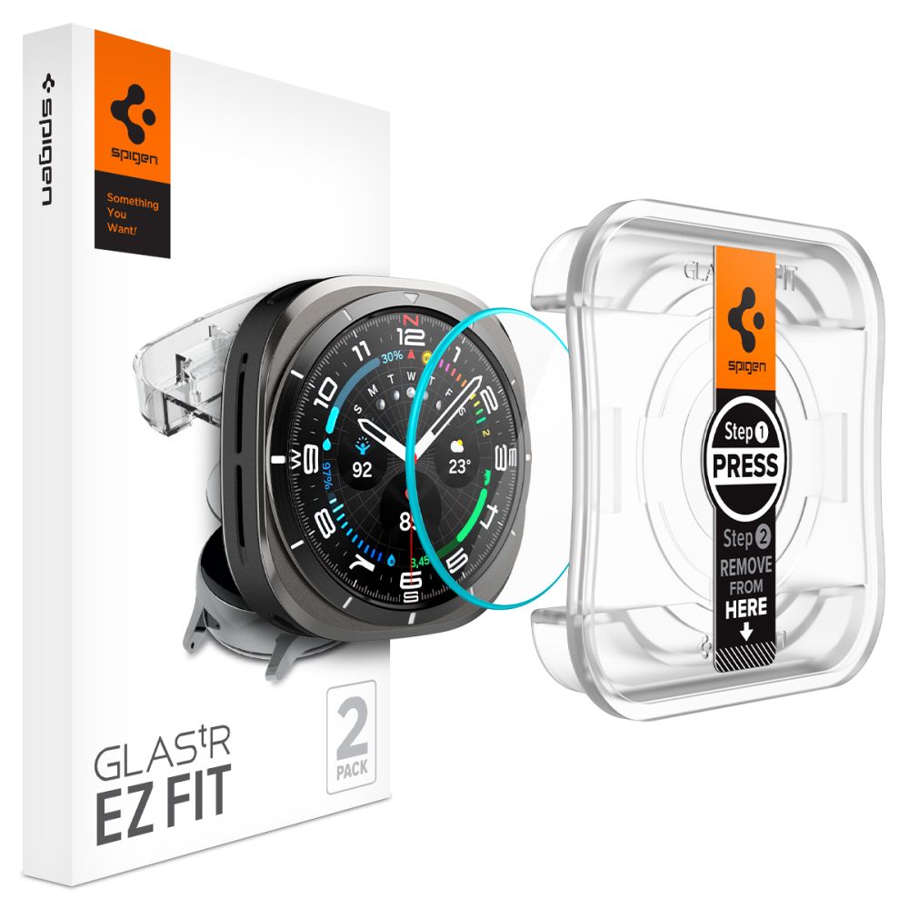 Hærdet Glas Spigen Glas.Tr ”Ez Fit” 2 Pack Samsung Galaxy Watch Ultra 2024 / 2025 (47 Mm) Klar