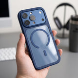 Tech Protect Magone Magsafe Cc + Glas 2 Pak Iphone 17 Pro / 18 Pro Dyb Blå/Klar