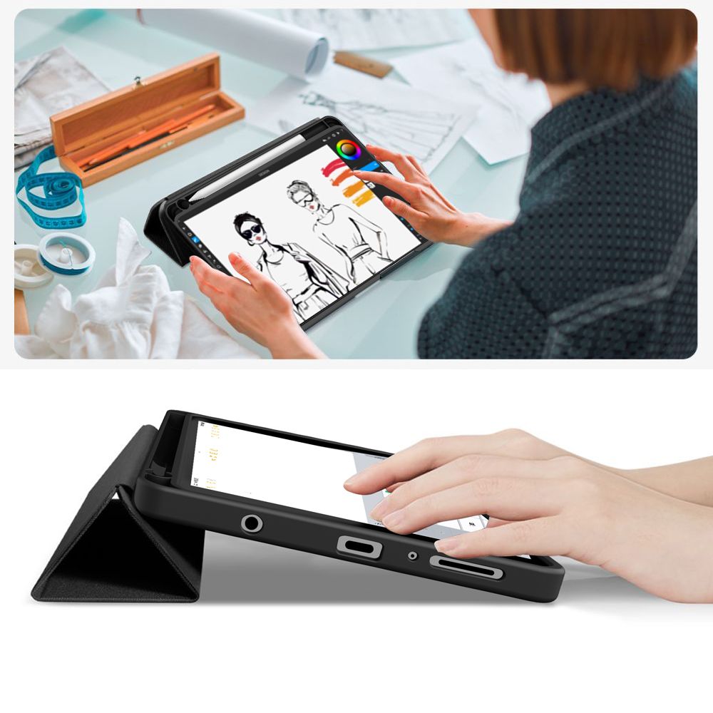 Tech Protect Sc Pen Canvas Galaxy Tab A9 / A11 8.7 X110 / X115 / X133 / X135 Obsidian Sort