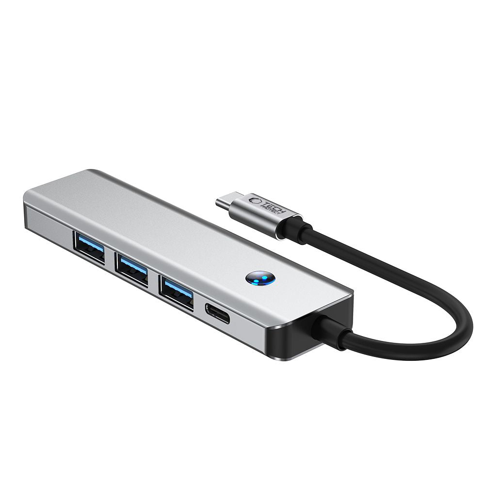 Tech Protect Hb01 Hub Adapter 5 I 1 Type C + Usb 3.0 + Hdmi 4 K 60 Hz + Pd100 W Spacegrå