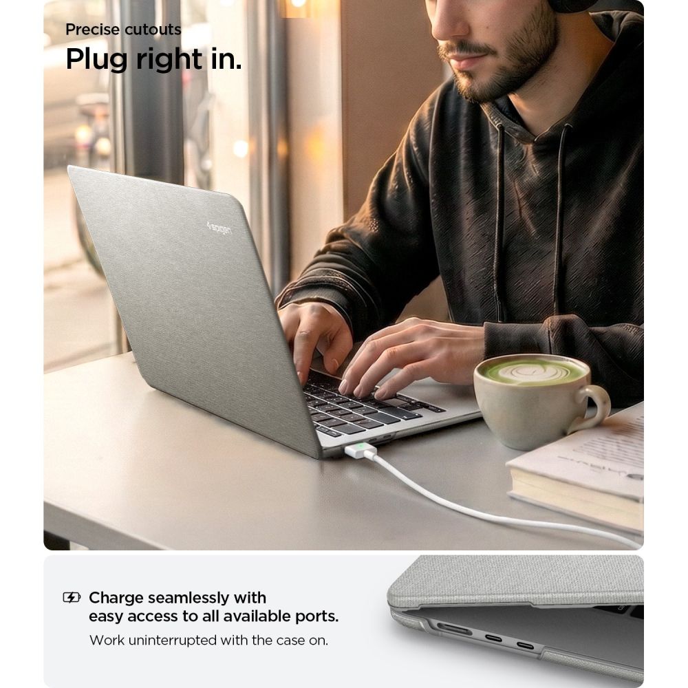 Spigen Urban Fit Macbook Air 15 M2 M5 2023 2026 Heathergray