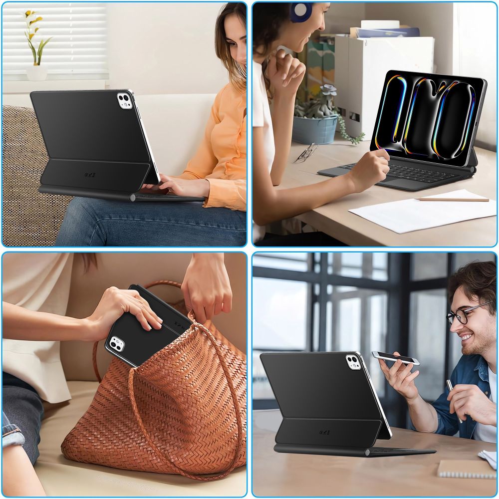 Tech Protect Smartcase Magnetisk + Tastatur Ipad Pro 11” 5/6 2024 2025 Sort
