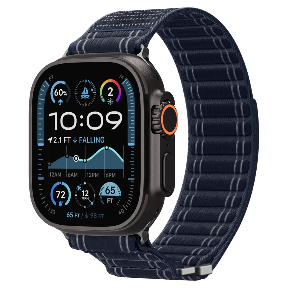 Spigen Wbf0 Remmen Til Apple Watch 8 / 9 / 10 / 11 / 12 / Se / Ultra (44 / 45 / 46 / 49 Mm) Marineblå