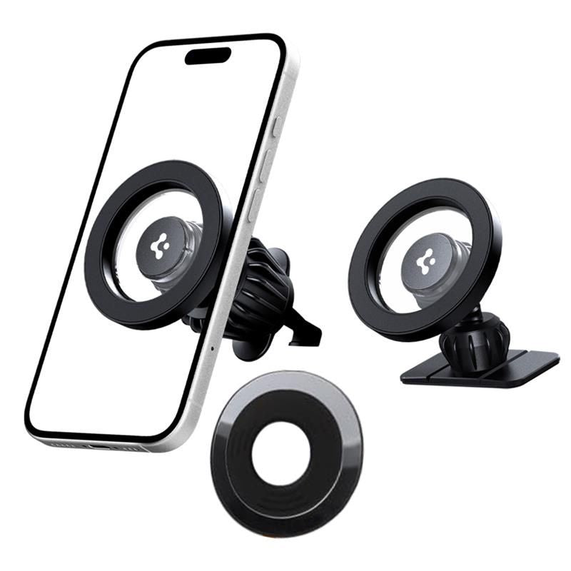 Spigen Mft13 Magnetisk Magsafe Dashboard & Ventilationsbelægning Til Bil, Sort