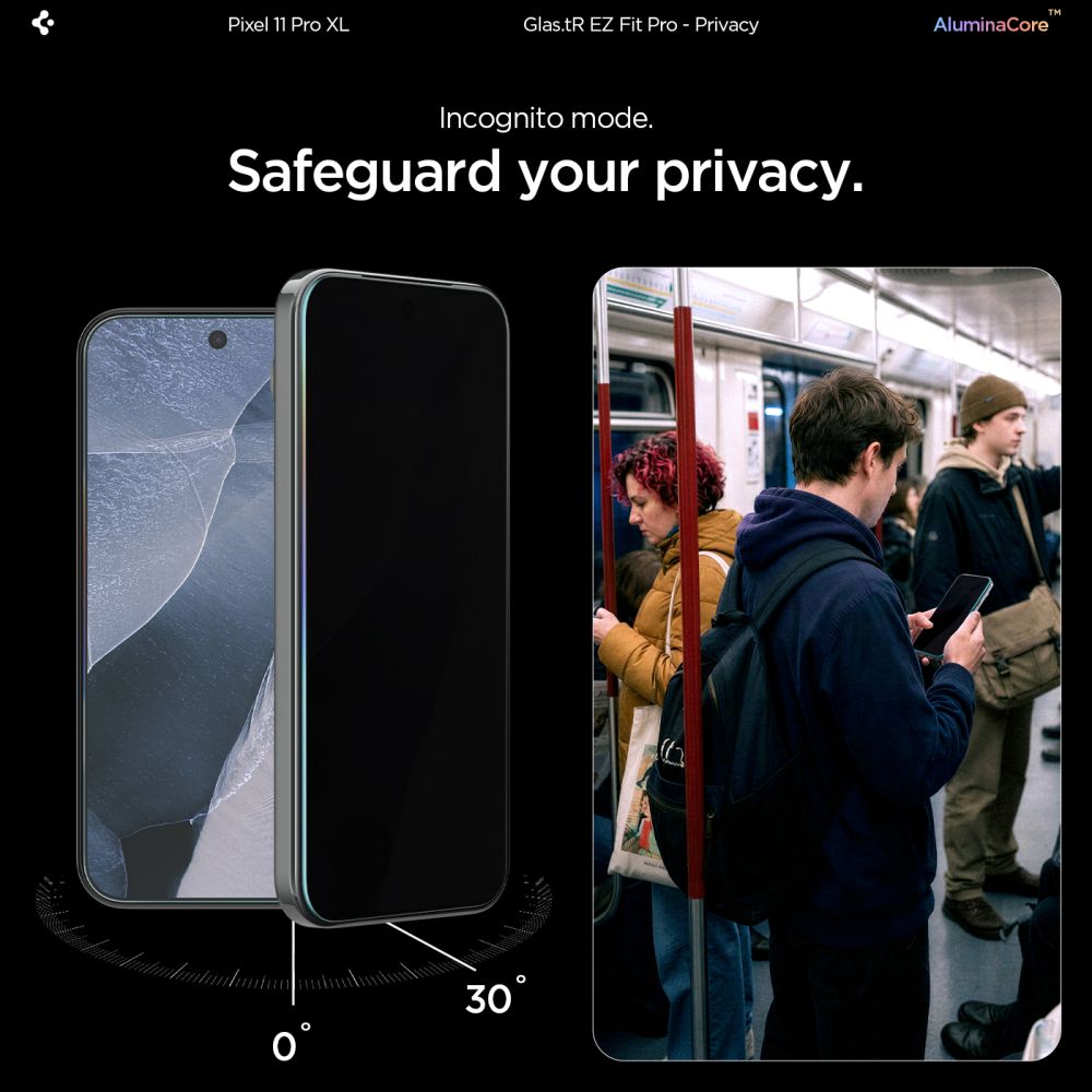 Privacyglas Spigen Glas.Tr Ez Fit Pro Ac 2 Pack Google Pixel 9 Pro Xl / 10 Pro Xl / 11 Pro Xl Fortrolighed