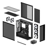 ARCTIC Xtender Black (Tinted Glass) Midi Tower Sort