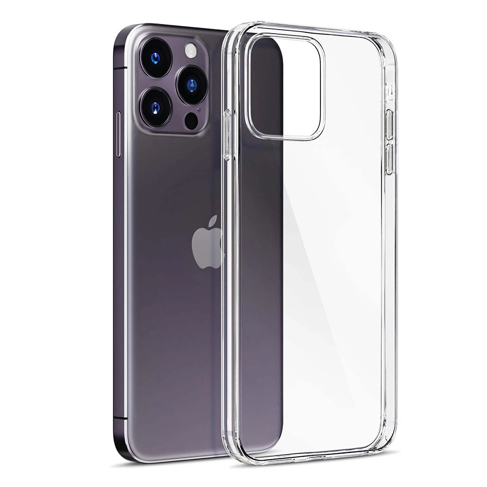 iPhone 14 Pro silikonhylster fra 3mk Clear Case-serien - gennemsigtige
