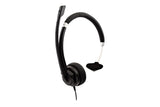 V7 Deluxe HA401 Kablet on-ear Mono Headset - Sort, Sølv