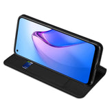 Dux Ducis Skin Pro æske til Oppo Reno 8 flip cover kort tegnebog stativ sort