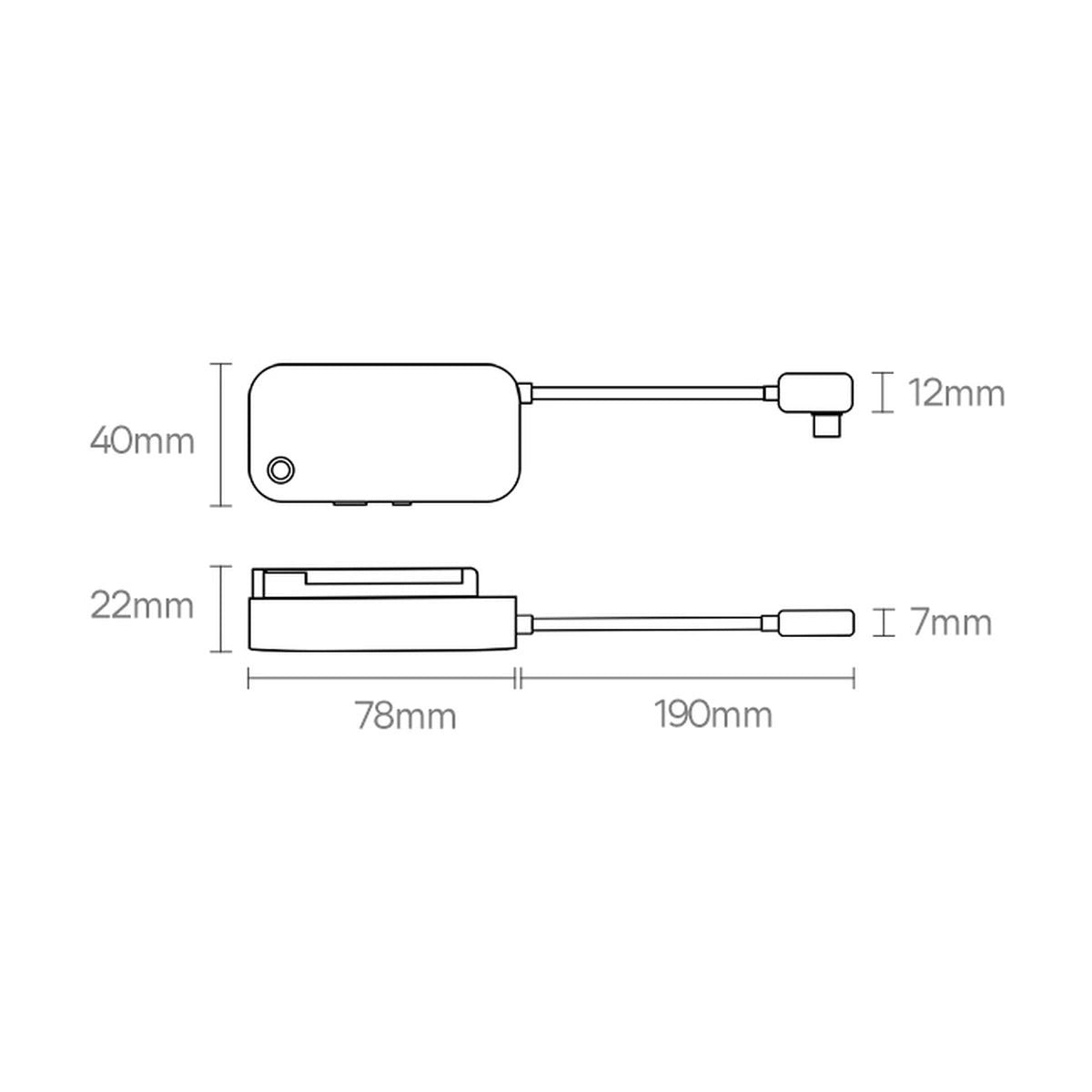 Baseus PadJoy universel 6in1 USB-C USB-C HUB til tablet / smartphone - mørkegrå