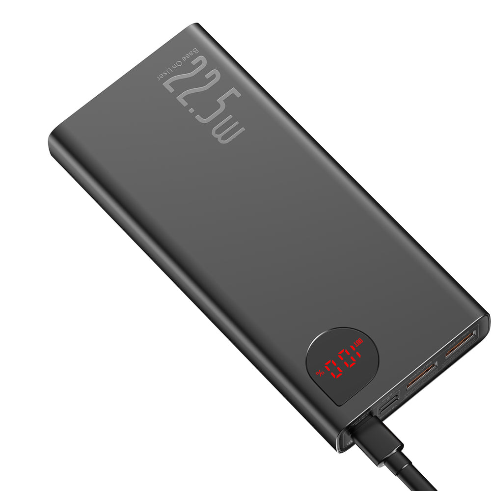 Baseus Adaman powerbank med hurtig opladning 20000mAh 22,5W + USB-A - USB-C 3A kabel 0,3m sort