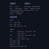 Baseus Adaman powerbank med hurtig opladning 20000mAh 22,5W + USB-A - USB-C 3A kabel 0,3m sort