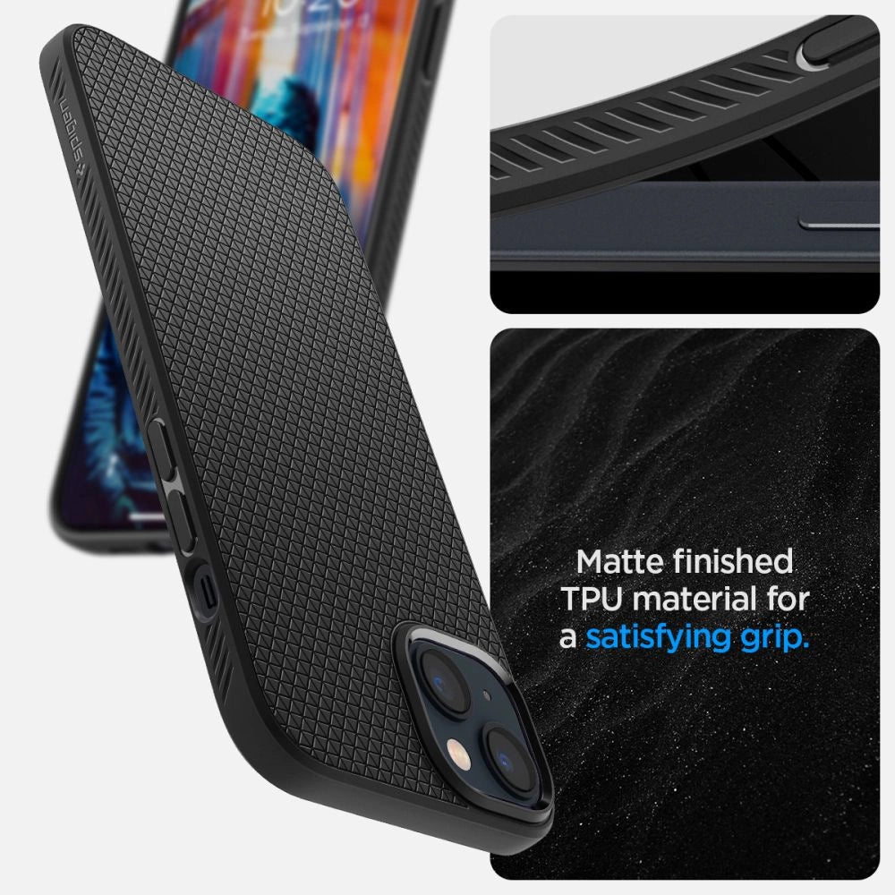 Spigen Liquid Air Case til iPhone 14 Plus - Matte sort