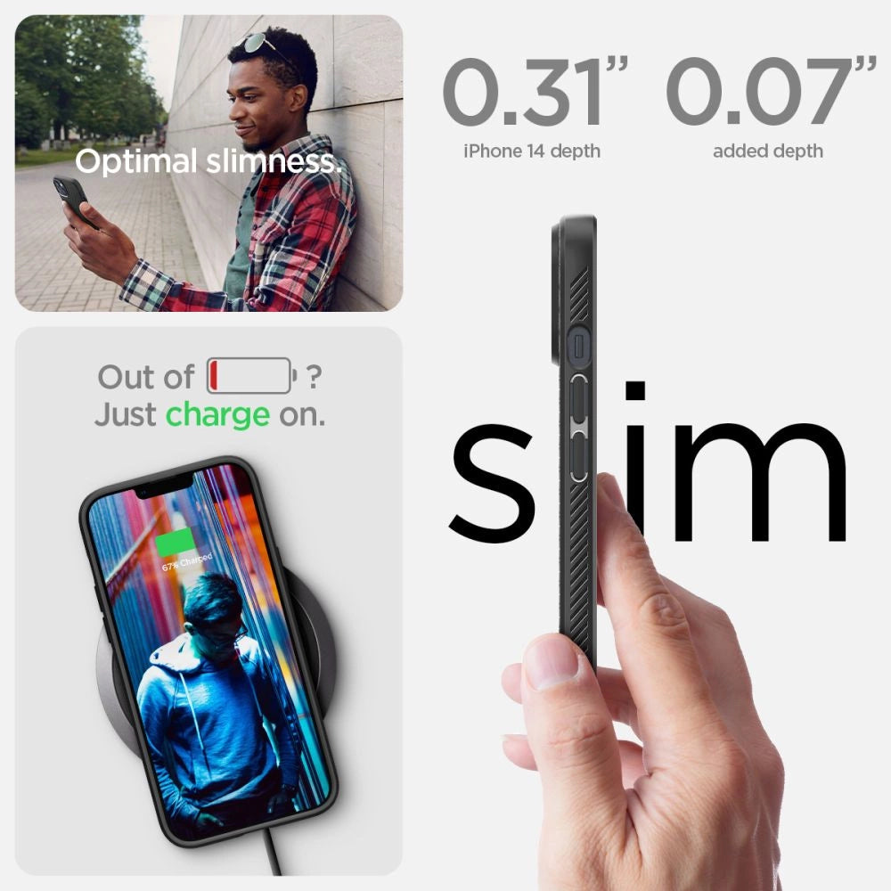 Spigen Liquid Air Case til iPhone 14 Plus - Matte sort
