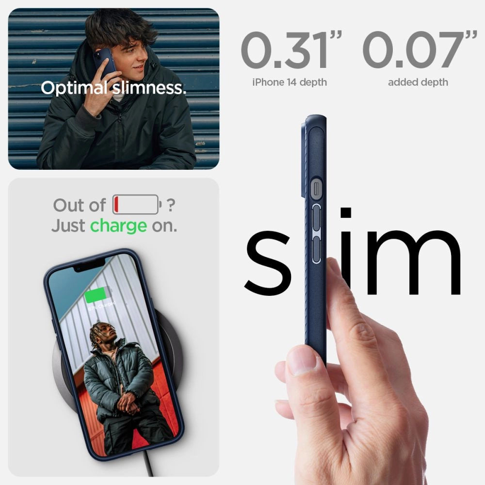 Spigen Mag Armor iPhone 14 Plus Case - Blå