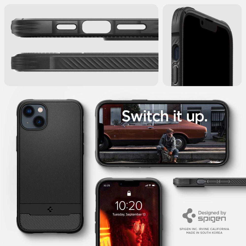 Spigen Rugged Armor Mag Case med MagSafe til iPhone 14 - Matte Black