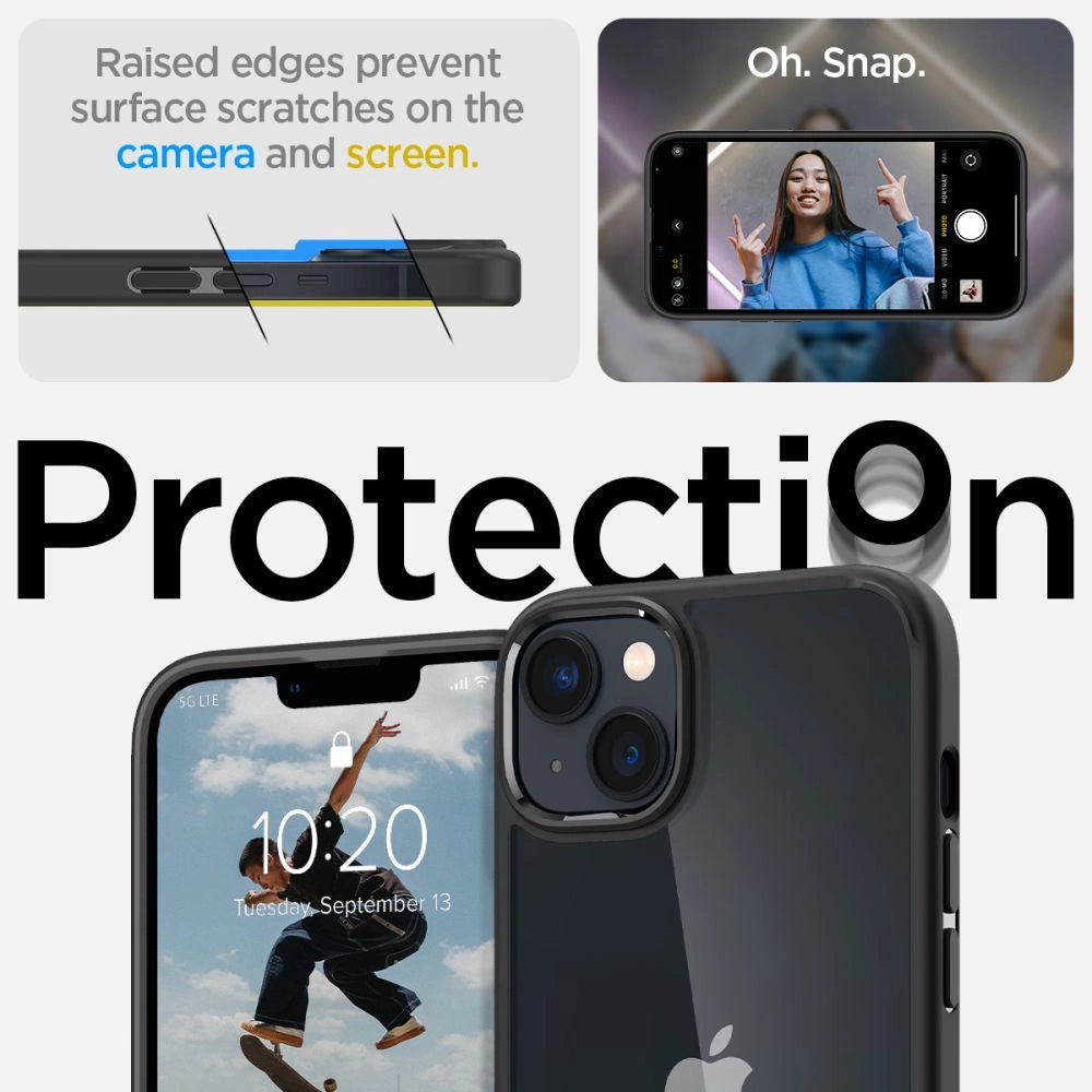 Spigen Ultra Hybrid iPhone 14 Case - Matte sort
