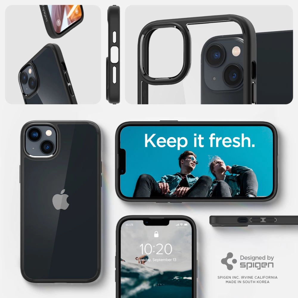 Spigen Ultra Hybrid iPhone 14 Case - Matte sort