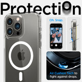 Spigen Ultra Hybrid Mag Case med MagSafe til iPhone 14 Pro - Clear/White