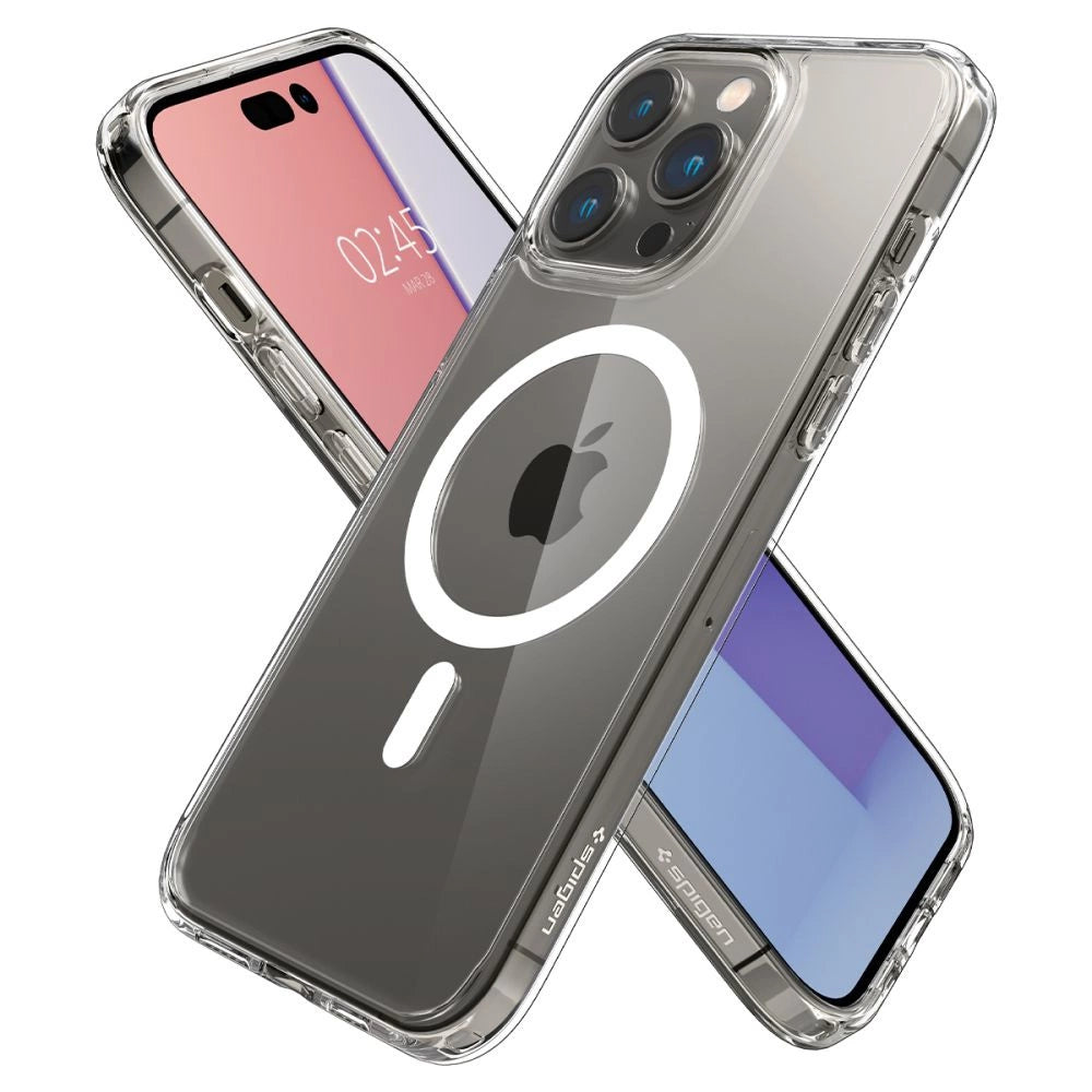 Spigen Ultra Hybrid Mag Case med MagSafe til iPhone 14 Pro - Clear/White