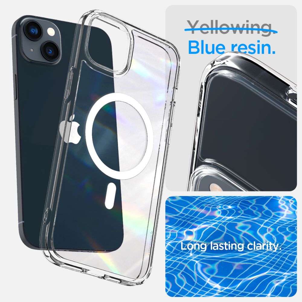 Spigen Ultra Hybrid Mag Case med MagSafe til iPhone 14 - Clear/White