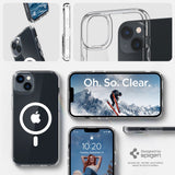 Spigen Ultra Hybrid Mag Case med MagSafe til iPhone 14 - Clear/White