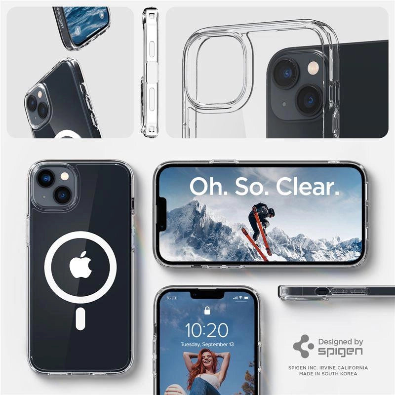 Spigen Ultra Hybrid Mag Case med MagSafe til iPhone 14 - Clear/White