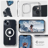 Spigen Ultra Hybrid Mag Case med MagSafe til iPhone 14 - Clear/White