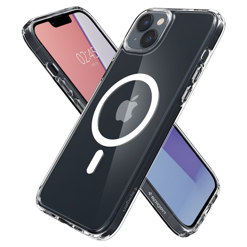 Spigen Ultra Hybrid Mag Case med MagSafe til iPhone 14 - Clear/White