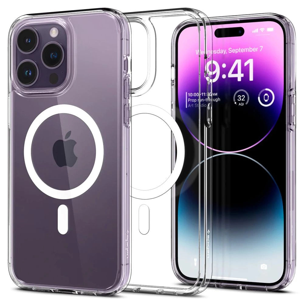 Spigen Ultra Hybrid Mag Case med MagSafe til iPhone 14 Pro Max - Clear/White