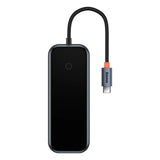 Baseus AcmeJoy HUB 4-port (USB-C til 1x USB-C PD&Data/3x USB3.0) mørk grå (WKJZ010013)