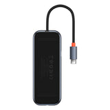 Baseus AcmeJoy HUB 4-port (USB-C til 1x USB-C PD&Data/3x USB3.0) mørk grå (WKJZ010013)