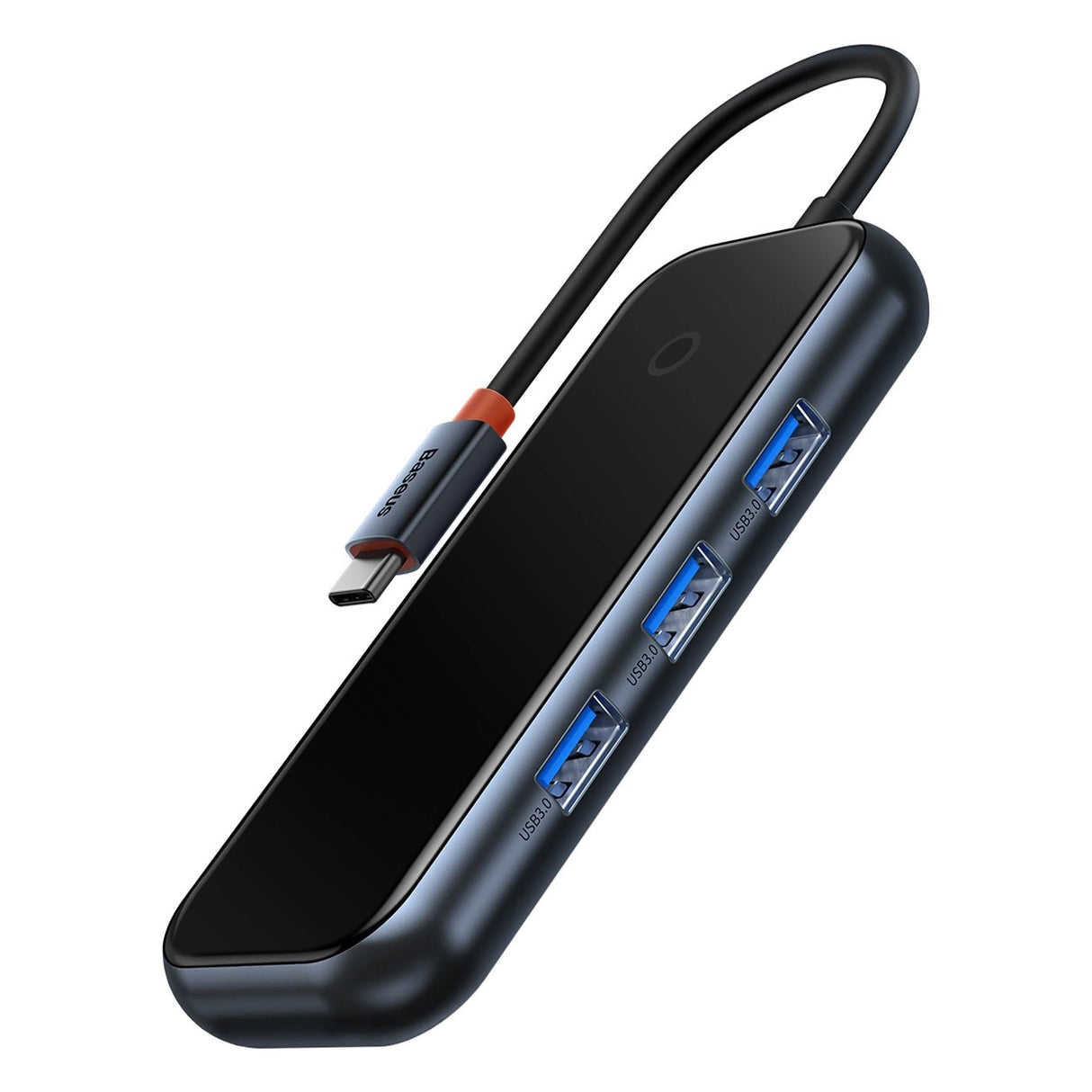 Baseus AcmeJoy HUB 4-port (USB-C til 1x USB-C PD&Data/3x USB3.0) mørk grå (WKJZ010013)